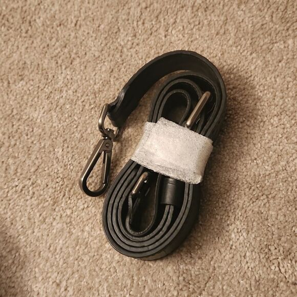 Lia Numa Black Leather Croc Embossed Tote Bag Made in Italy - Picture 11 of 13